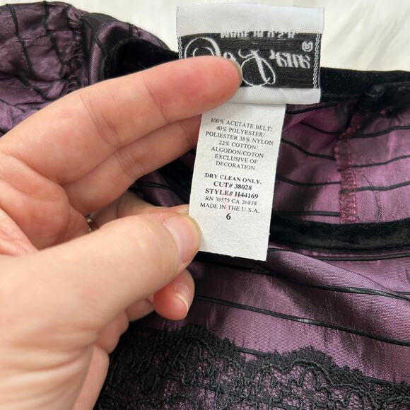 JO LENE Vintage Gothic Dress Girls Sz 6 Halloween Haunted Goth Wednesday Costume - Picture 9 of 9